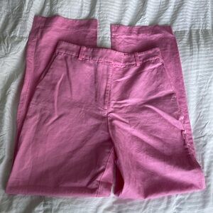 Bubblegum pink & other stories cotton-linen blend pants